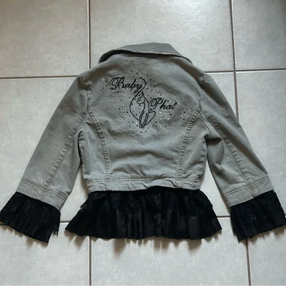 Baby Phat Grey Short denim vest - Picture 11 of 13